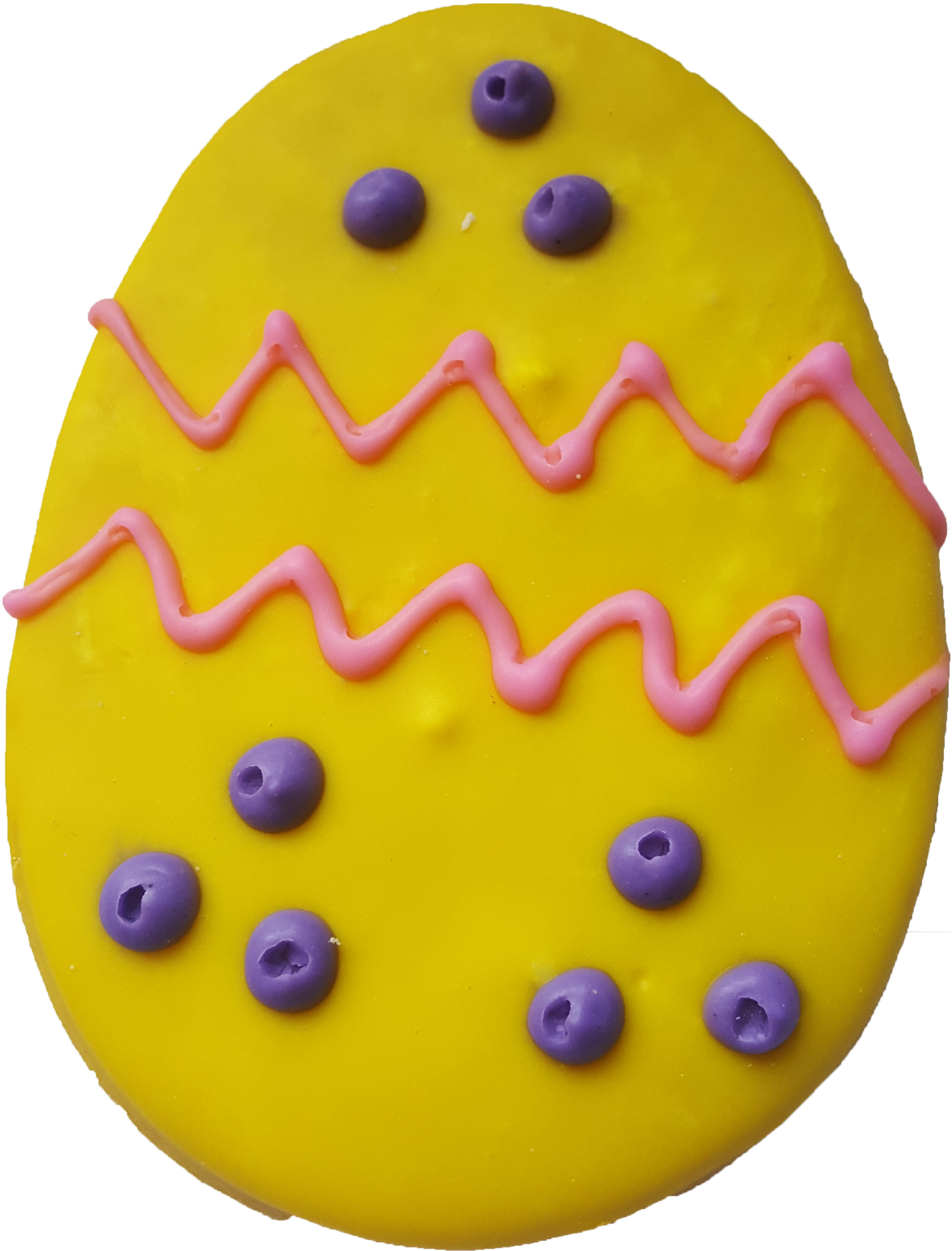 Easter Egg Cookie - Yellow Iced