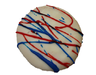 Red, White & Blue Drizzled Cookie Red, White & Blue Drizzled Cookie