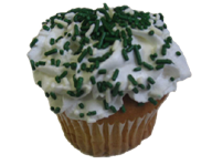 St. Patrick's Sprinkled Cupcake