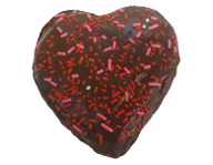 Chocolate Iced Custard Filled Heart Shaped Donut Chocolate Iced Custard Filled Heart Shaped Donut