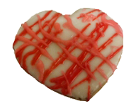 Iced Heart Cookie with Drizzle Iced Heart Cookie with Drizzle