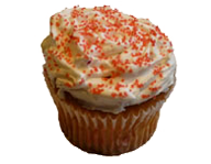 Valentine's Cupcake - White Icing & Red Sugar Valentine's Cupcake - White Icing & Red Sugar