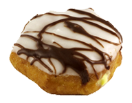 Vanilla Iced Drizzled Custard Donut