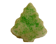 Decorated Christmas Tree Cookie