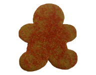 Gingerbread Man with Red Crystal Sugar