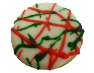 Red & Green Drizzled Cookie