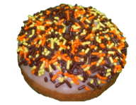 Autumn Sprinkled Cake Donut