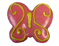 Butterfly Cookie Pink & Yellow