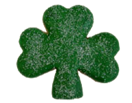 Green Iced Sugared Shamrock Cookie