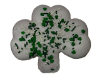 Iced & Sprinkled Shamrock Cookie