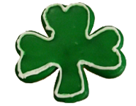 Outlined Shamrock Cookie