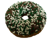St. Patrick's Chocolate Iced Cake Donut