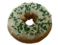 St. Patrick's Day Vanilla Iced Cake Donut