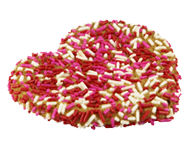 Valentine's Day Heart Cookie with Sprinkles
