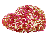 Valentine's Day Heart Cookie with Sprinkles Valentine's Day Heart Cookie with Sprinkles