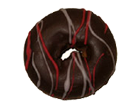 Valentine's Chocolate Iced Cake Donut Valentine's Chocolate Iced Cake Donut