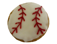 cookie, donut, football, baseball, basketball